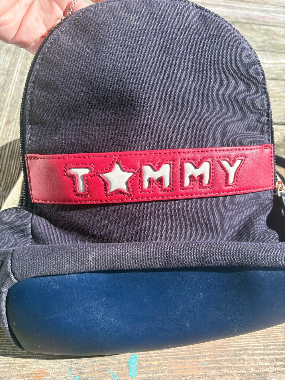 Tommy Hilfiger Navy, Cream & Red Mini Backpack